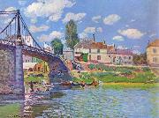 Alfred Sisley Bridge at Villeneuve-la-Garenne oil painting on canvas